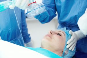 patient being put under general anesthesia